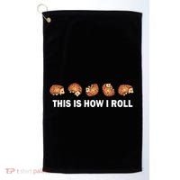 Cute Hedgehog This Is How I Roll Hedgehog Golf Towel thumb 0