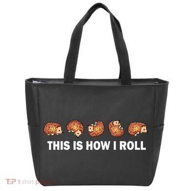 Cute Hedgehog This Is How I Roll Hedgehog Tote Bag