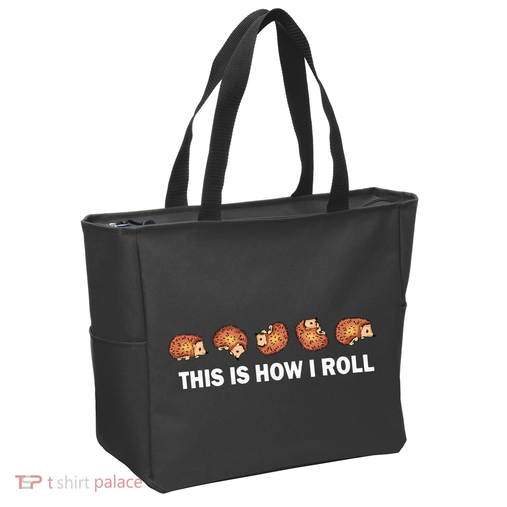 Cute Hedgehog This Is How I Roll Hedgehog Tote Bag