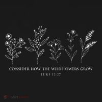Consider How The Wildflowers Grow Bible Verse Jesus Faith Women's Hoodie thumb 2