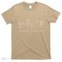 Consider How The Wildflowers Grow Bible Verse Jesus Faith T-Shirt thumb 0