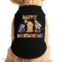 Coffee Halloween Thanksgiving Christmas Happy Hallothanksmas Doggie Tank thumb 0