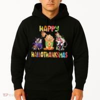 Coffee Halloween Thanksgiving Christmas Happy Hallothanksmas Hoodie thumb 2