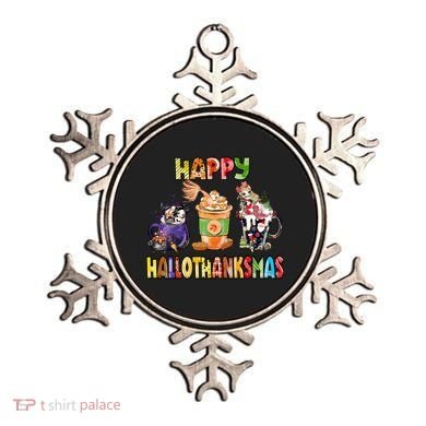 Coffee Halloween Thanksgiving Christmas Happy Hallothanksmas Ornament