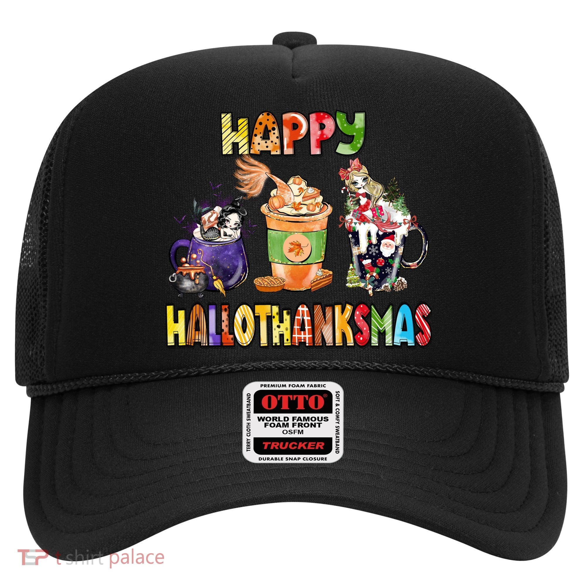 Coffee Halloween Thanksgiving Christmas Happy Hallothanksmas Hat