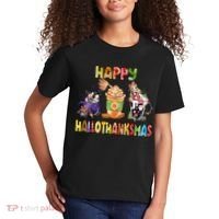 Coffee Halloween Thanksgiving Christmas Happy Hallothanksmas Kids T-Shirt thumb 2