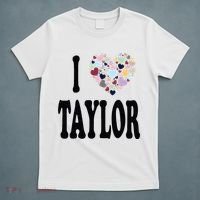 Colorful Heart Taylor First Name Girl I Love Taylor T-Shirt thumb 5