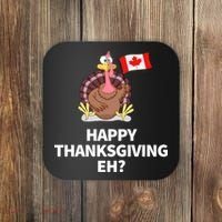 Canadian Happy Thanksgiving EH? Funny Turkey Dinner Coaster thumb 0
