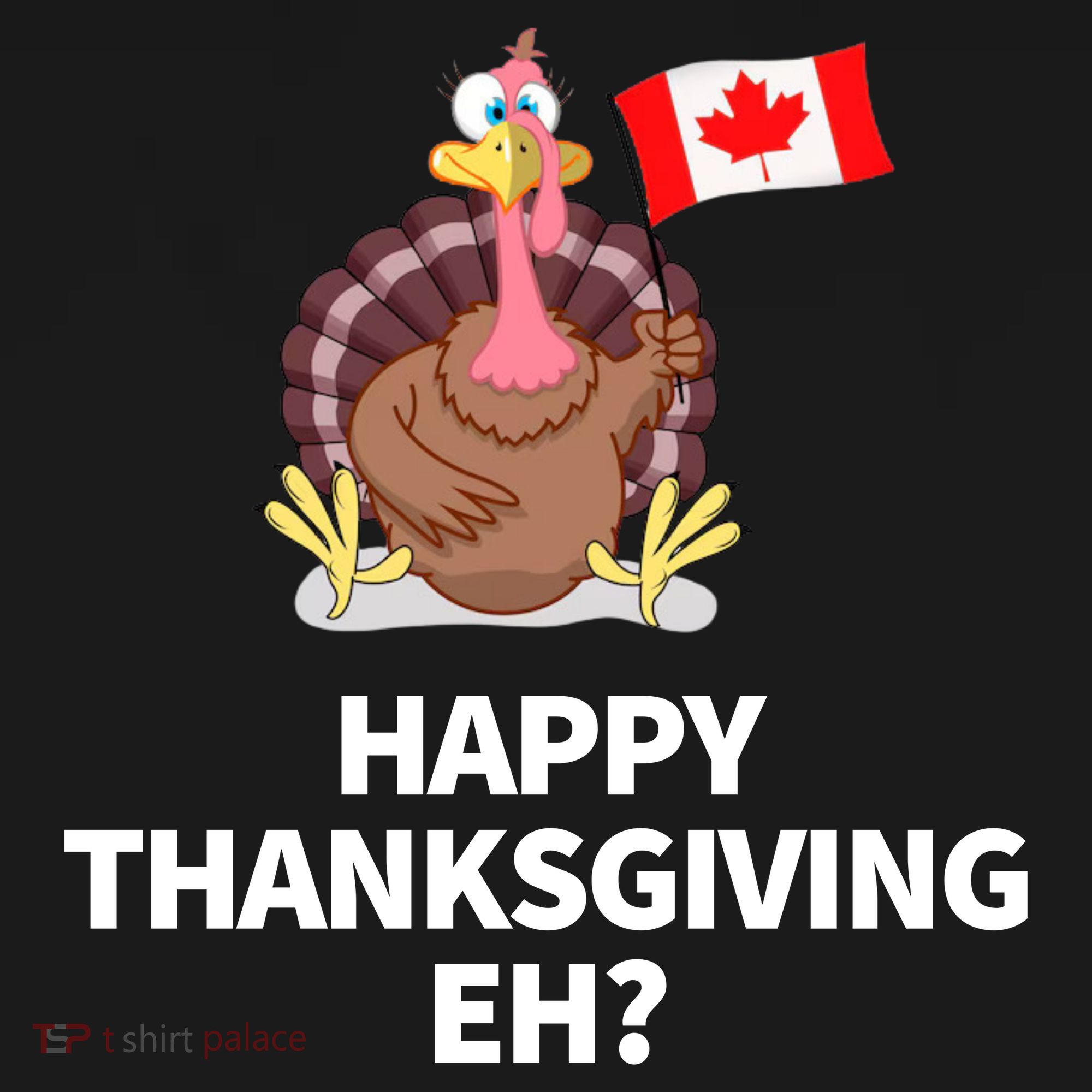 Canadian Happy Thanksgiving EH? Funny Turkey Dinner Women's Hoodie