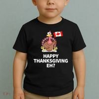 Canadian Happy Thanksgiving EH? Funny Turkey Dinner Toddler T-Shirt thumb 2