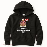 Canadian Happy Thanksgiving EH? Funny Turkey Dinner Kids Hoodie thumb 0