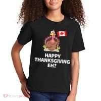 Canadian Happy Thanksgiving EH? Funny Turkey Dinner Kids T-Shirt thumb 2