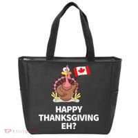 Canadian Happy Thanksgiving EH? Funny Turkey Dinner Tote Bag thumb 0