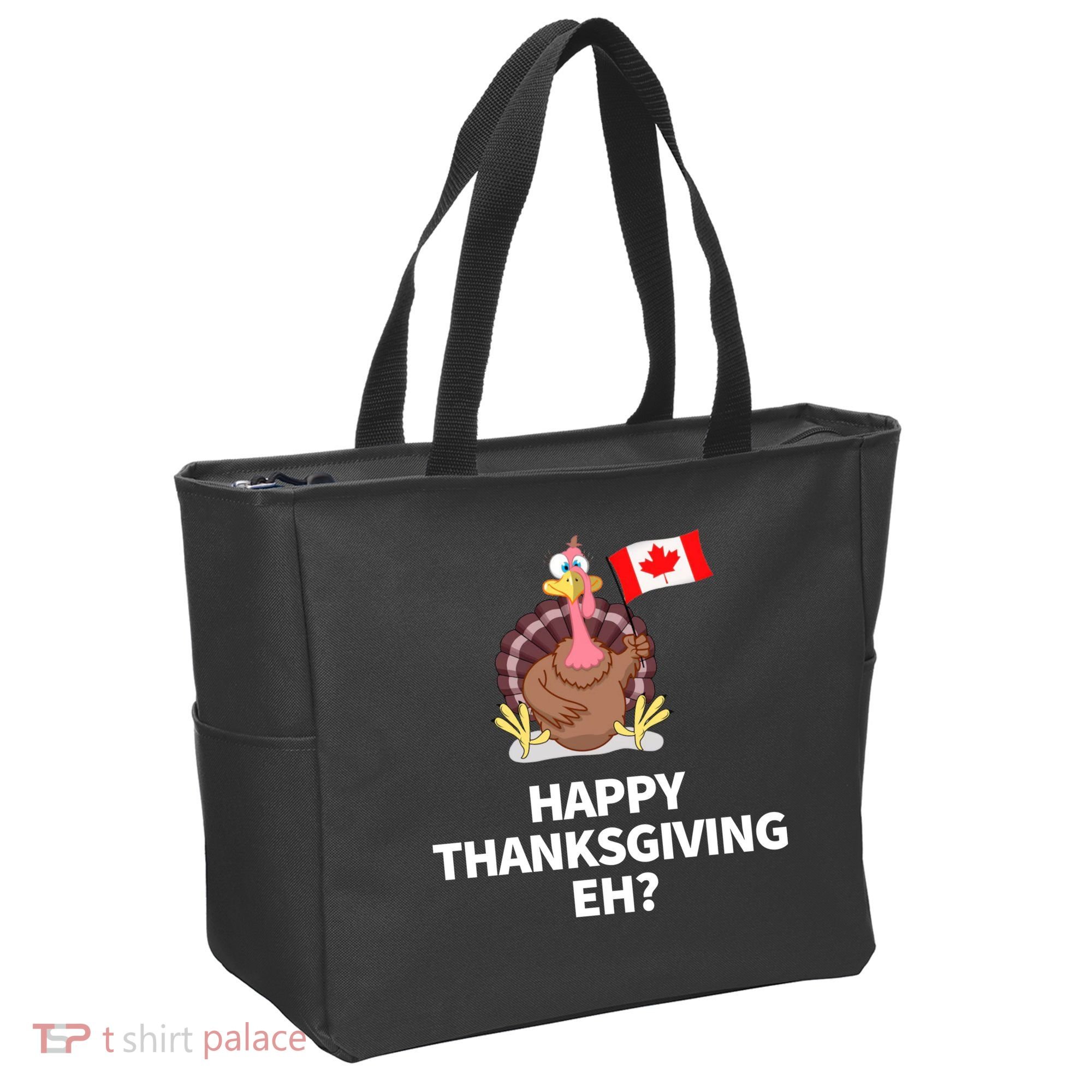 Canadian Happy Thanksgiving EH? Funny Turkey Dinner Tote Bag