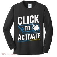Click Here To Activate Your Inner Nerd Geeks Kids Long Sleeve Shirt thumb 0