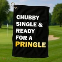 Chubby Single & Ready For A Pringle Golf Towel thumb 1