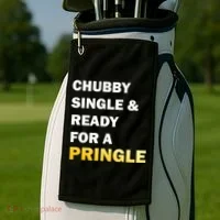 Chubby Single & Ready For A Pringle Golf Towel thumb 2