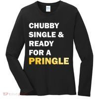 Chubby Single & Ready For A Pringle Women's Long Sleeve Shirt thumb 0