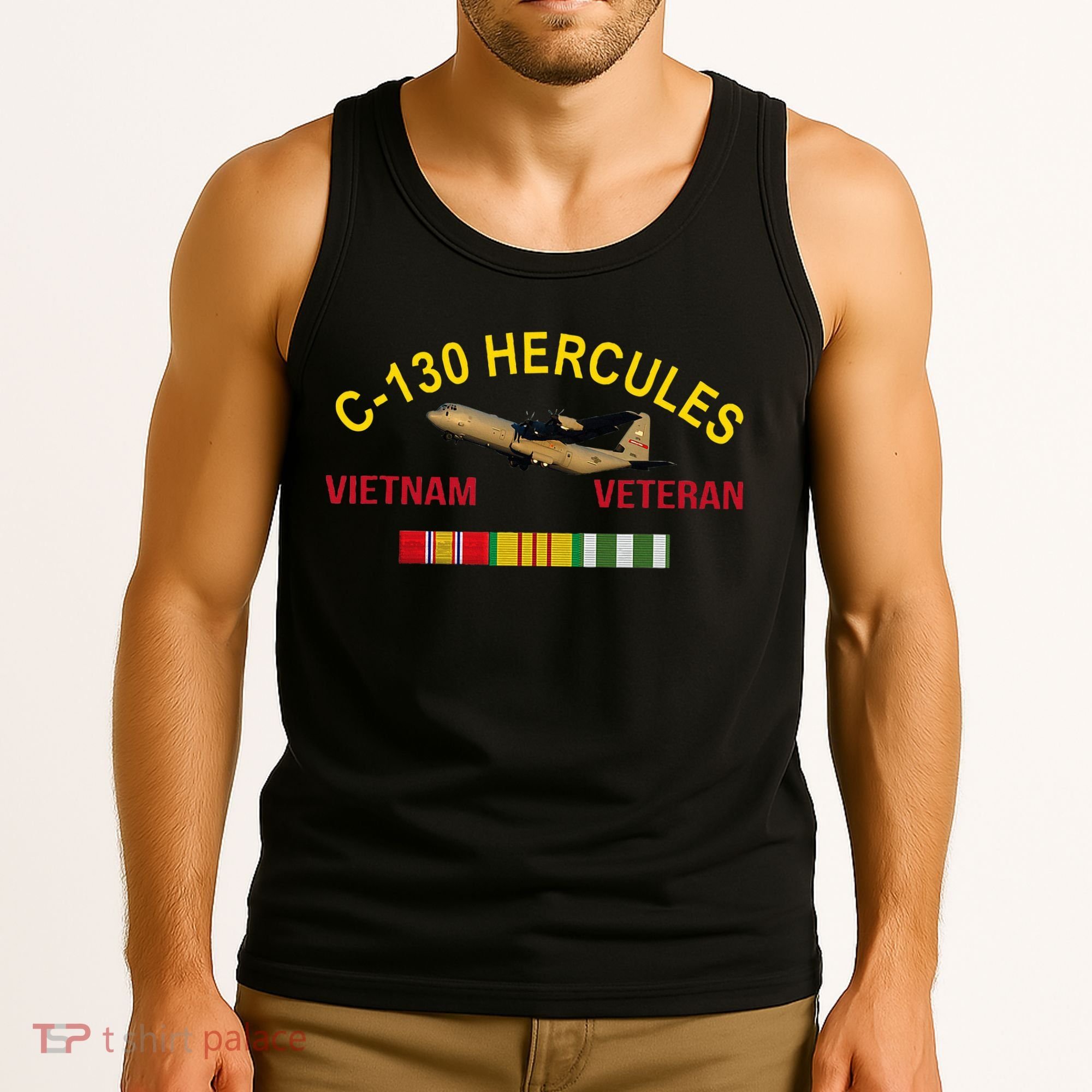 C130 Hercules Vietnam War C 130 Vietnam Veteran Tank Top