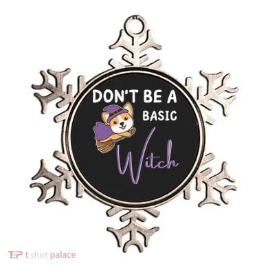 Corgi Halloween Witch Witches Dont Be A Basic Witch Gift Ornament