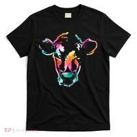 Cow Head Watercolor Art Farm Cow Lover T-Shirt thumb 0