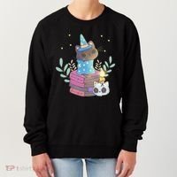 Cute Halloween Witch Cat Women's Sweatshirt thumb 0
