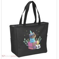 Cute Halloween Witch Cat Tote Bag thumb 2