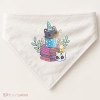 Cute Halloween Witch Cat USA-Made Doggie Bandana thumb 0