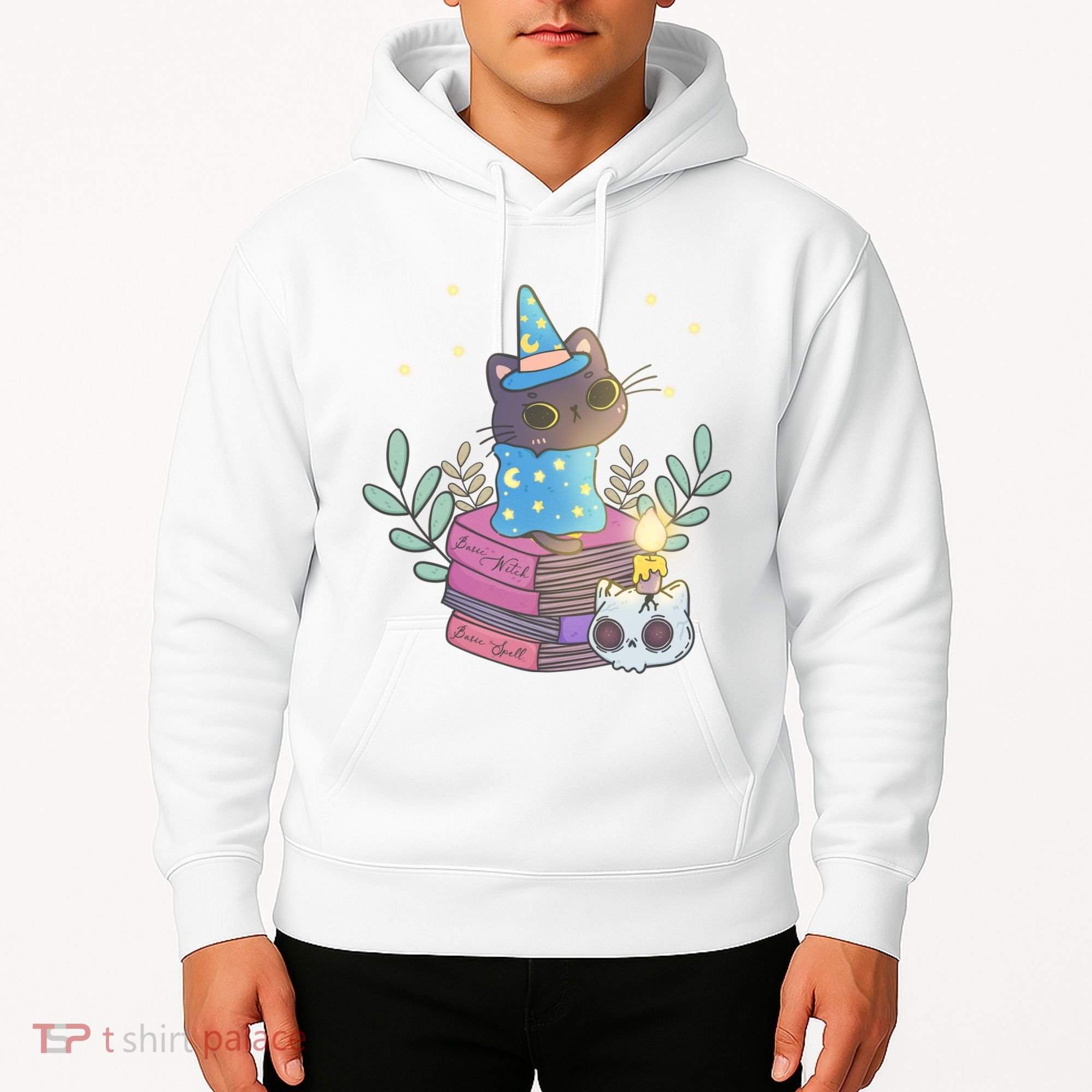 Cute Halloween Witch Cat Hoodie