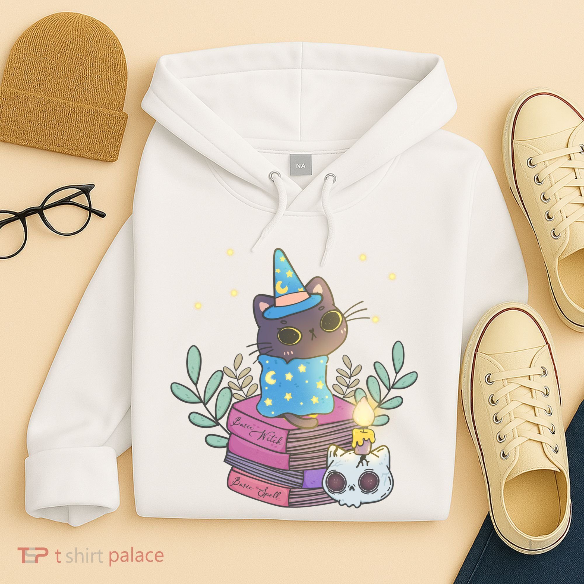 Cute Halloween Witch Cat Hoodie