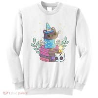 Cute Halloween Witch Cat Sweatshirt thumb 0