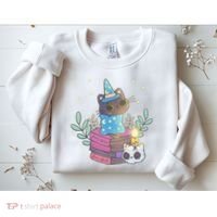 Cute Halloween Witch Cat Sweatshirt thumb 2