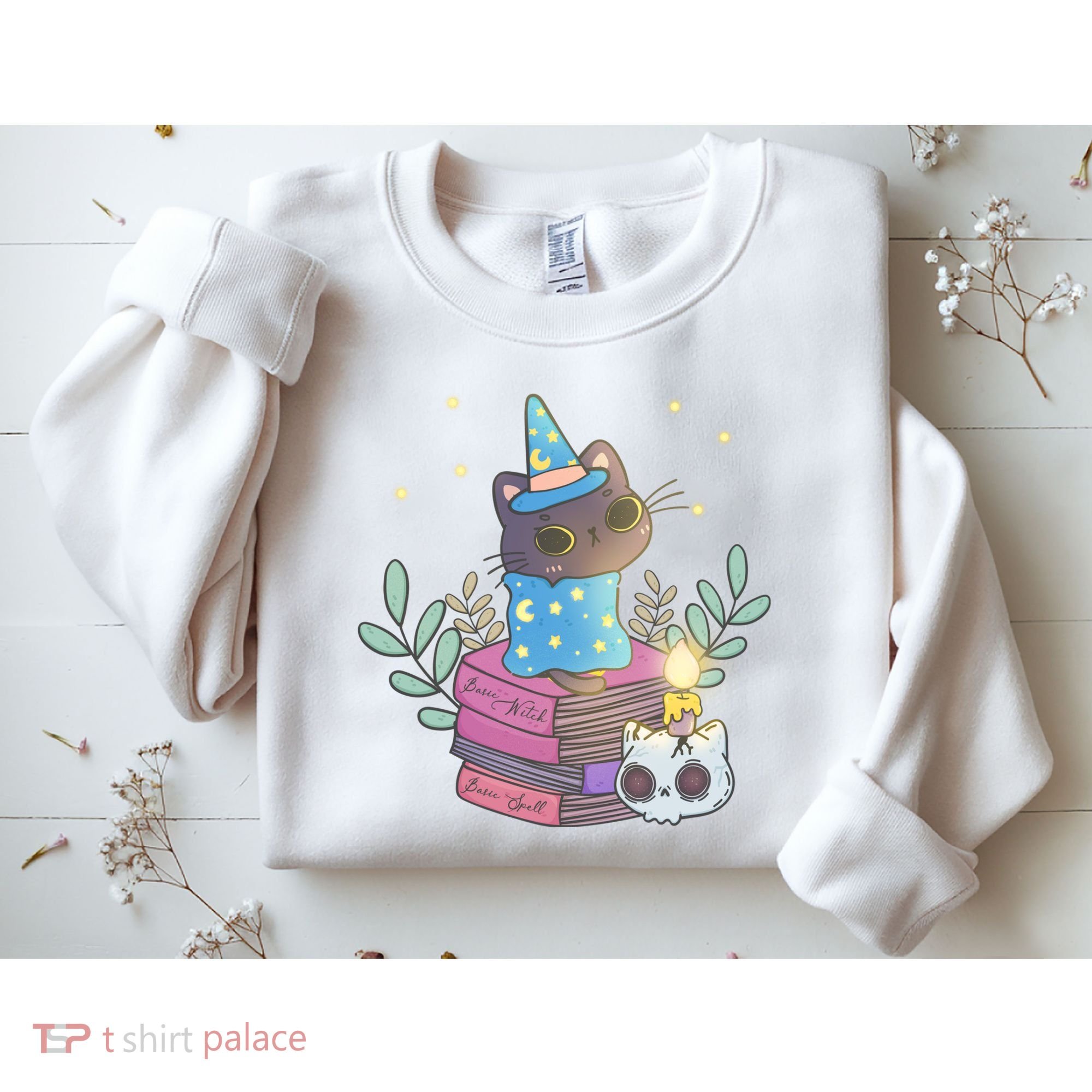 Cute Halloween Witch Cat Sweatshirt