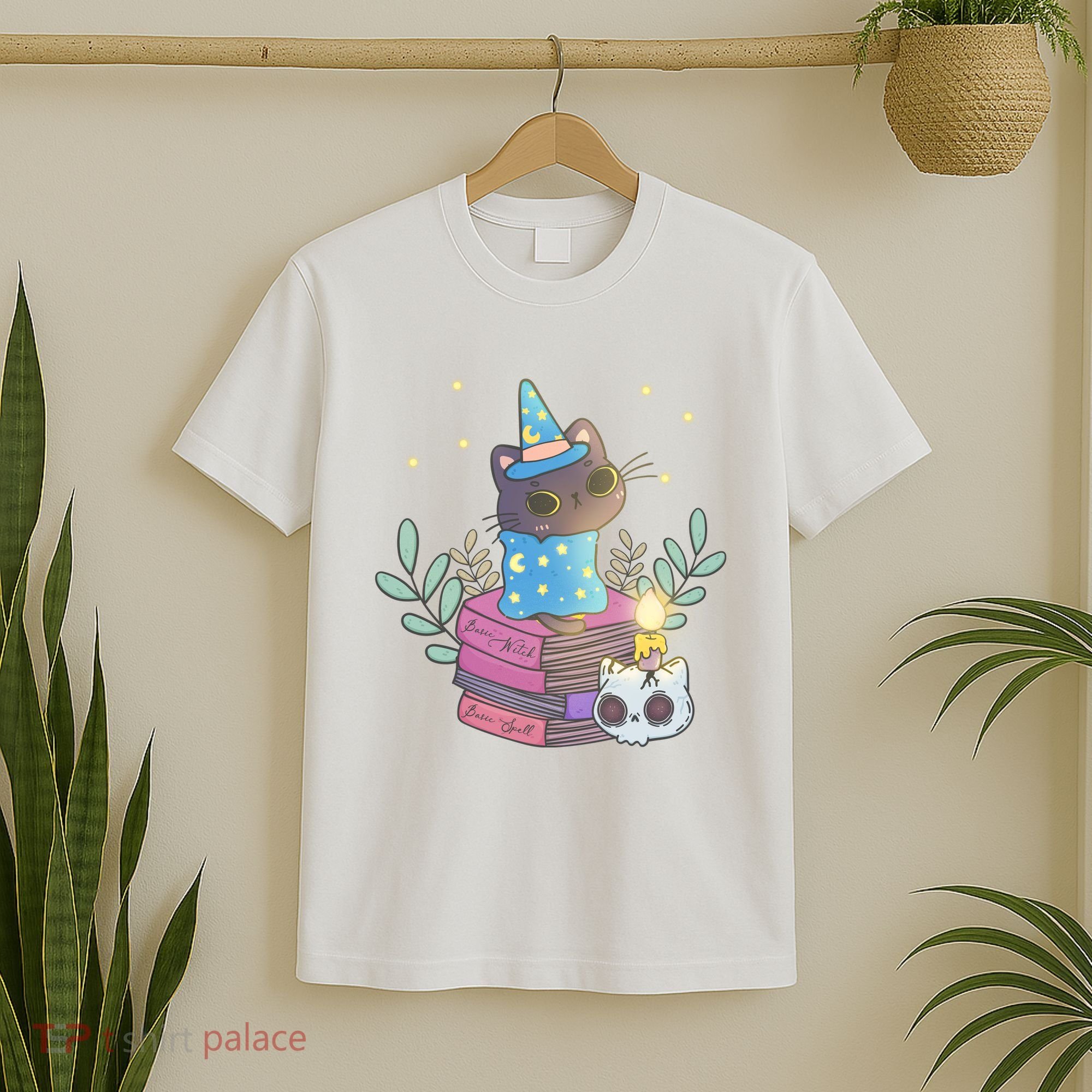 Cute Halloween Witch Cat T-Shirt
