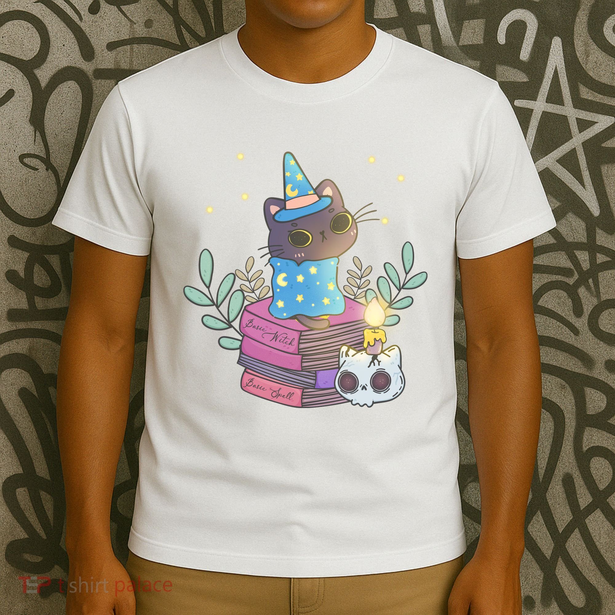 Cute Halloween Witch Cat T-Shirt
