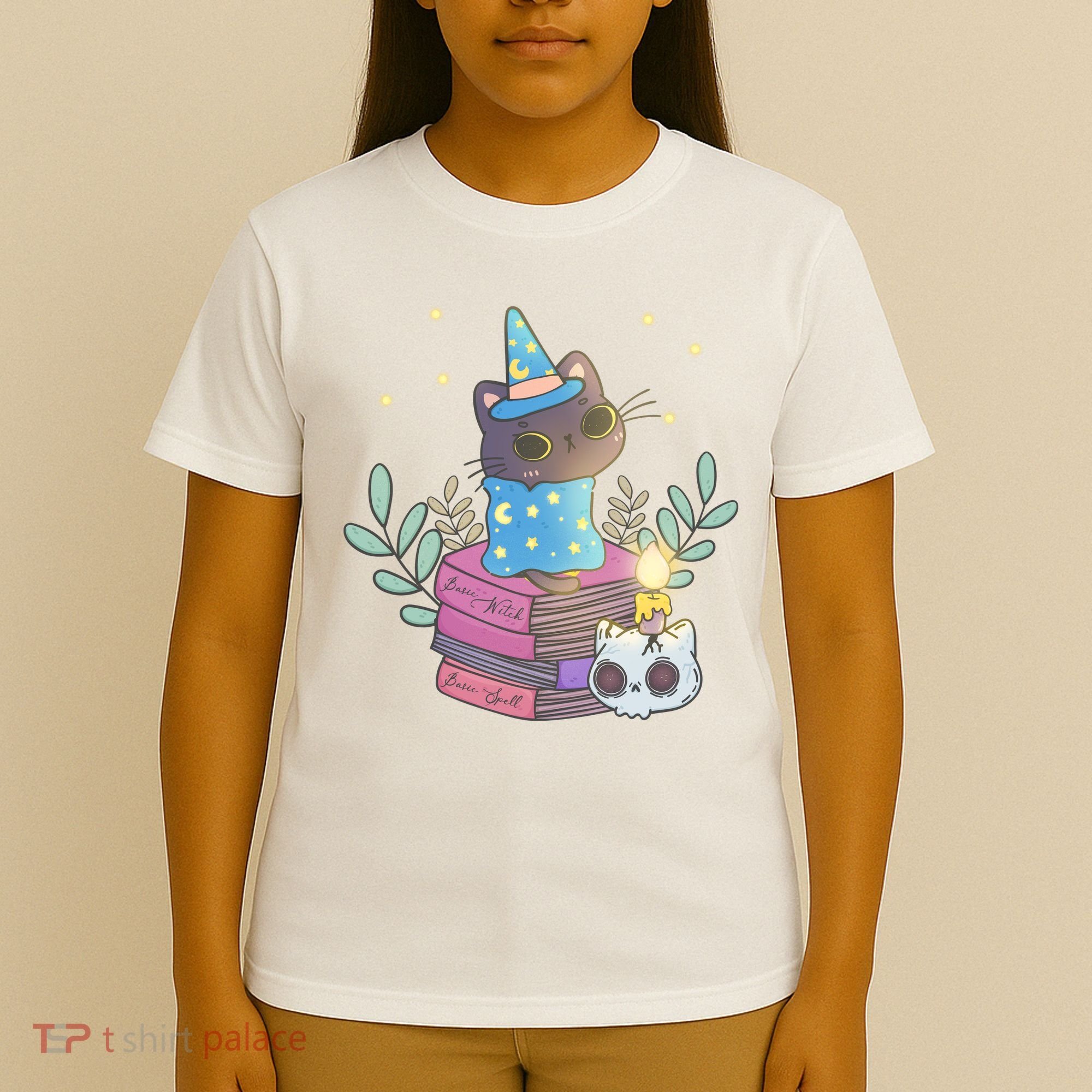 Cute Halloween Witch Cat T-Shirt