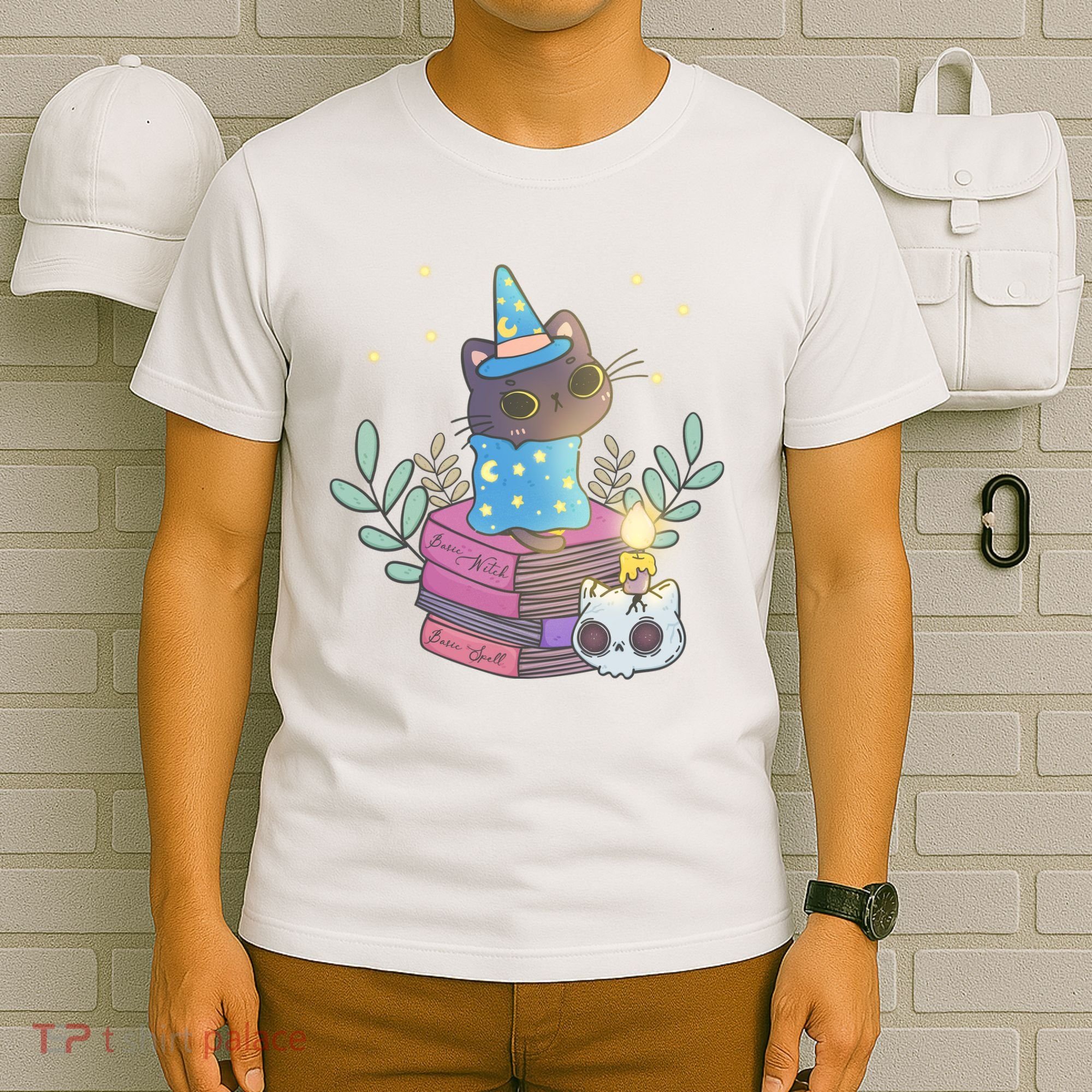 Cute Halloween Witch Cat T-Shirt