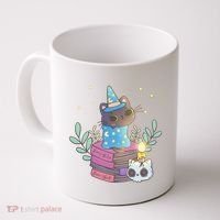 Cute Halloween Witch Cat Coffee Mug thumb 0
