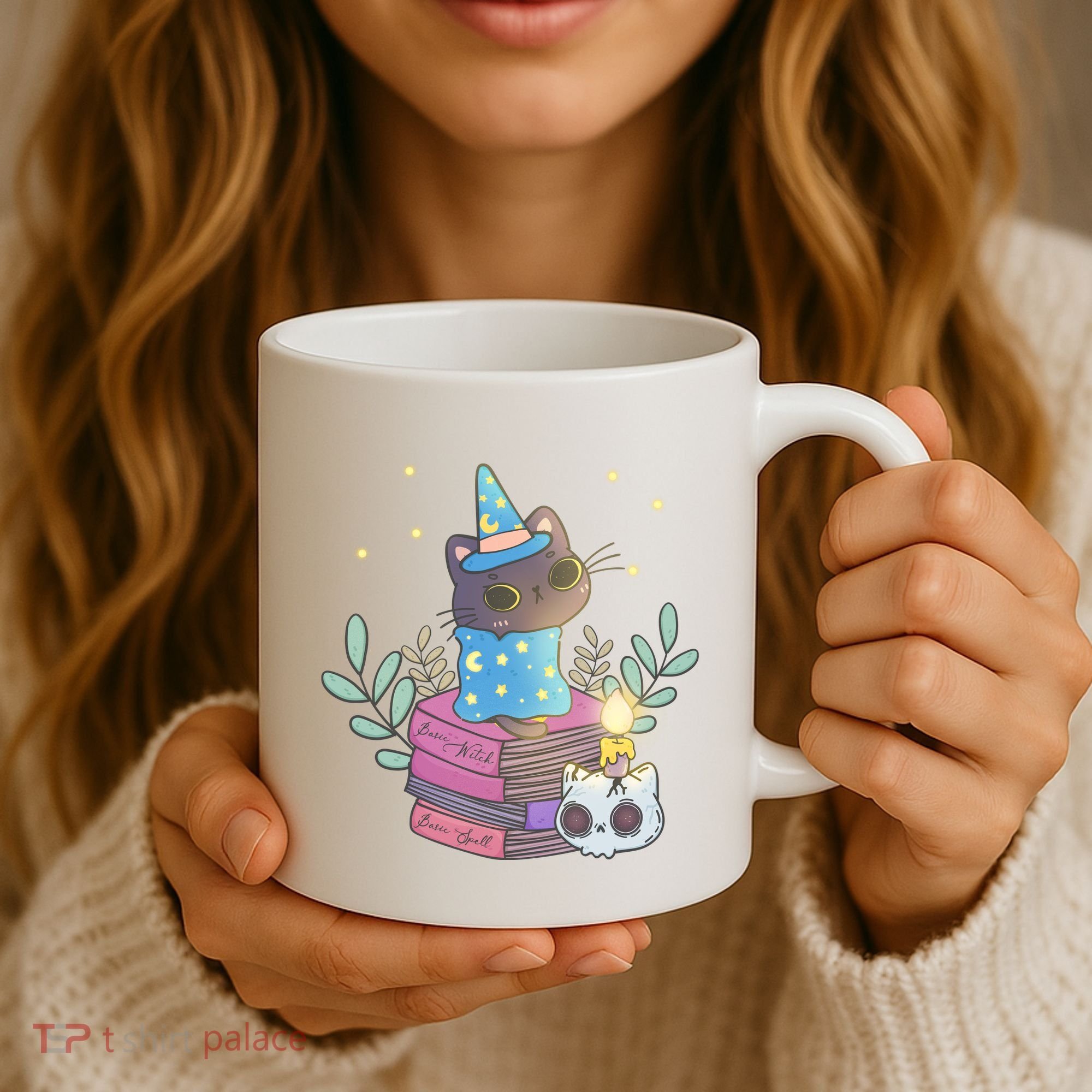 Cute Halloween Witch Cat Coffee Mug