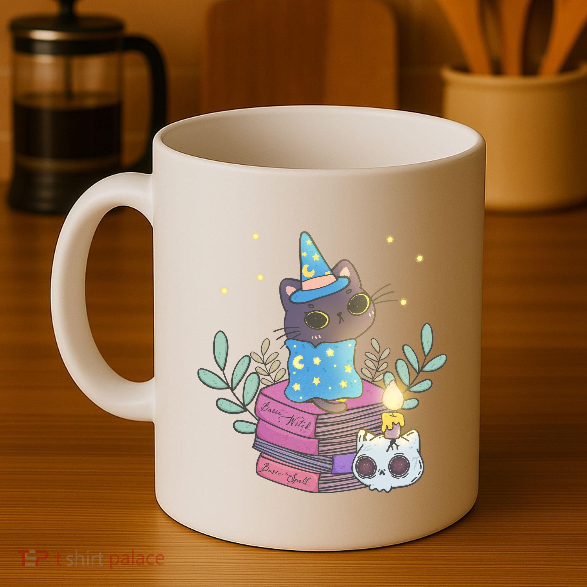 Cute Halloween Witch Cat Coffee Mug