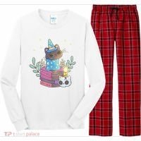 Cute Halloween Witch Cat Long Sleeve Pajama Set thumb 0