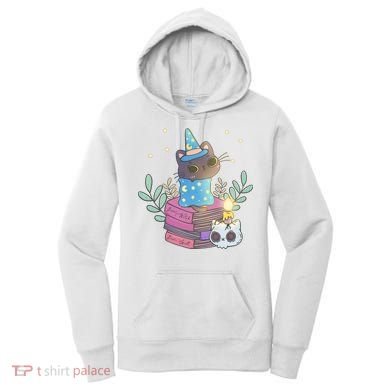 Cute Halloween Witch Cat Women's Hoodie