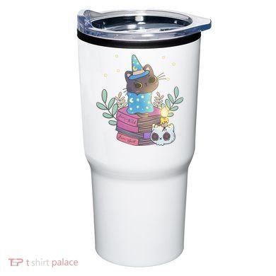 Cute Halloween Witch Cat Tumbler