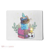 Cute Halloween Witch Cat Mousepad thumb 0