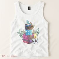 Cute Halloween Witch Cat Tank Top thumb 2