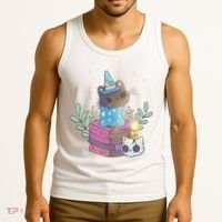 Cute Halloween Witch Cat Tank Top thumb 3