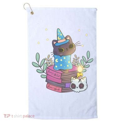 Cute Halloween Witch Cat Golf Towel