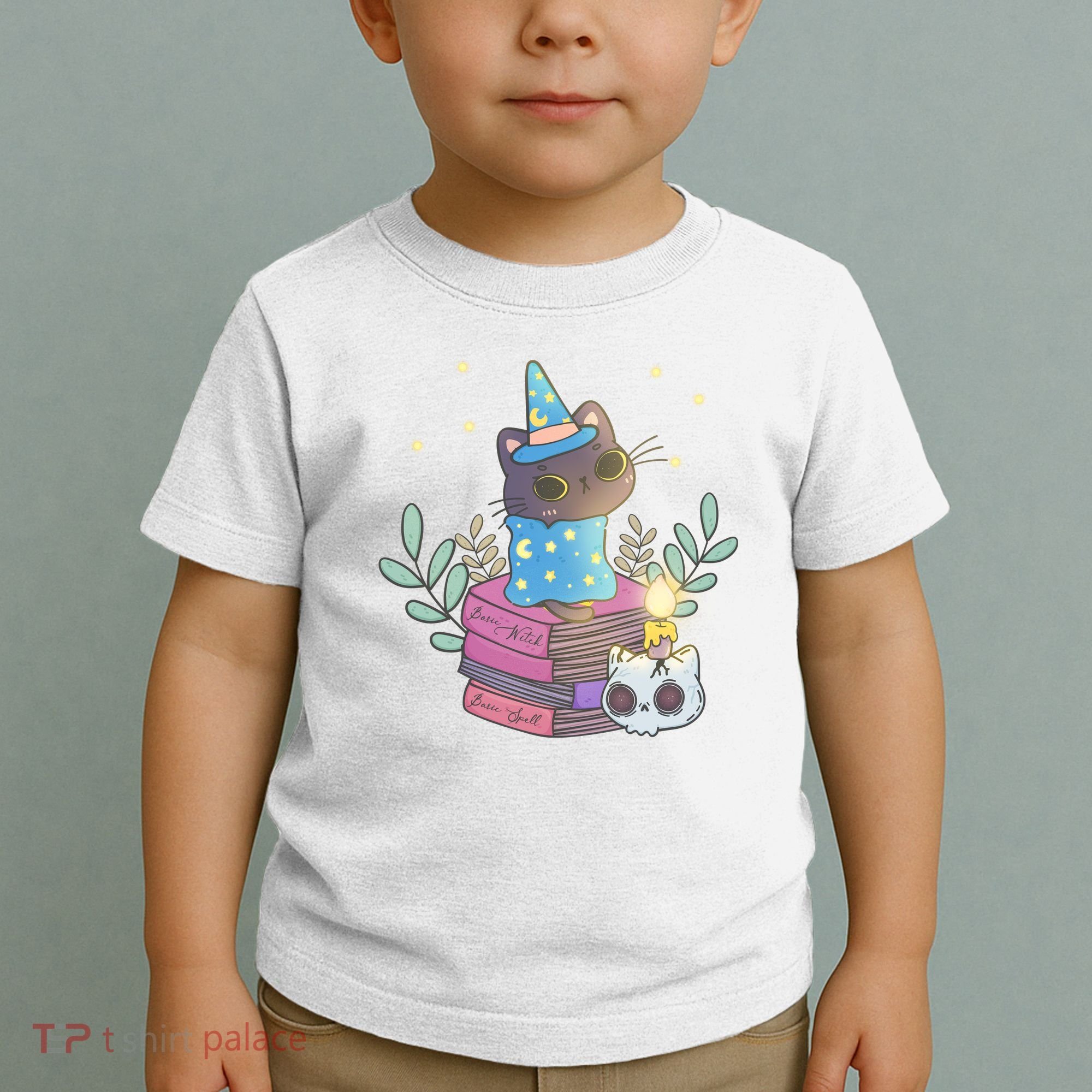 Cute Halloween Witch Cat Toddler T-Shirt