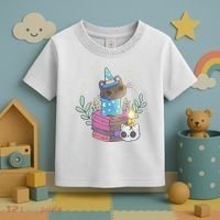 Cute Halloween Witch Cat Toddler T-Shirt thumb 3