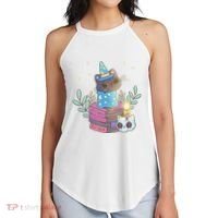 Cute Halloween Witch Cat Women's Perfect Tri Rocker Tank thumb 2